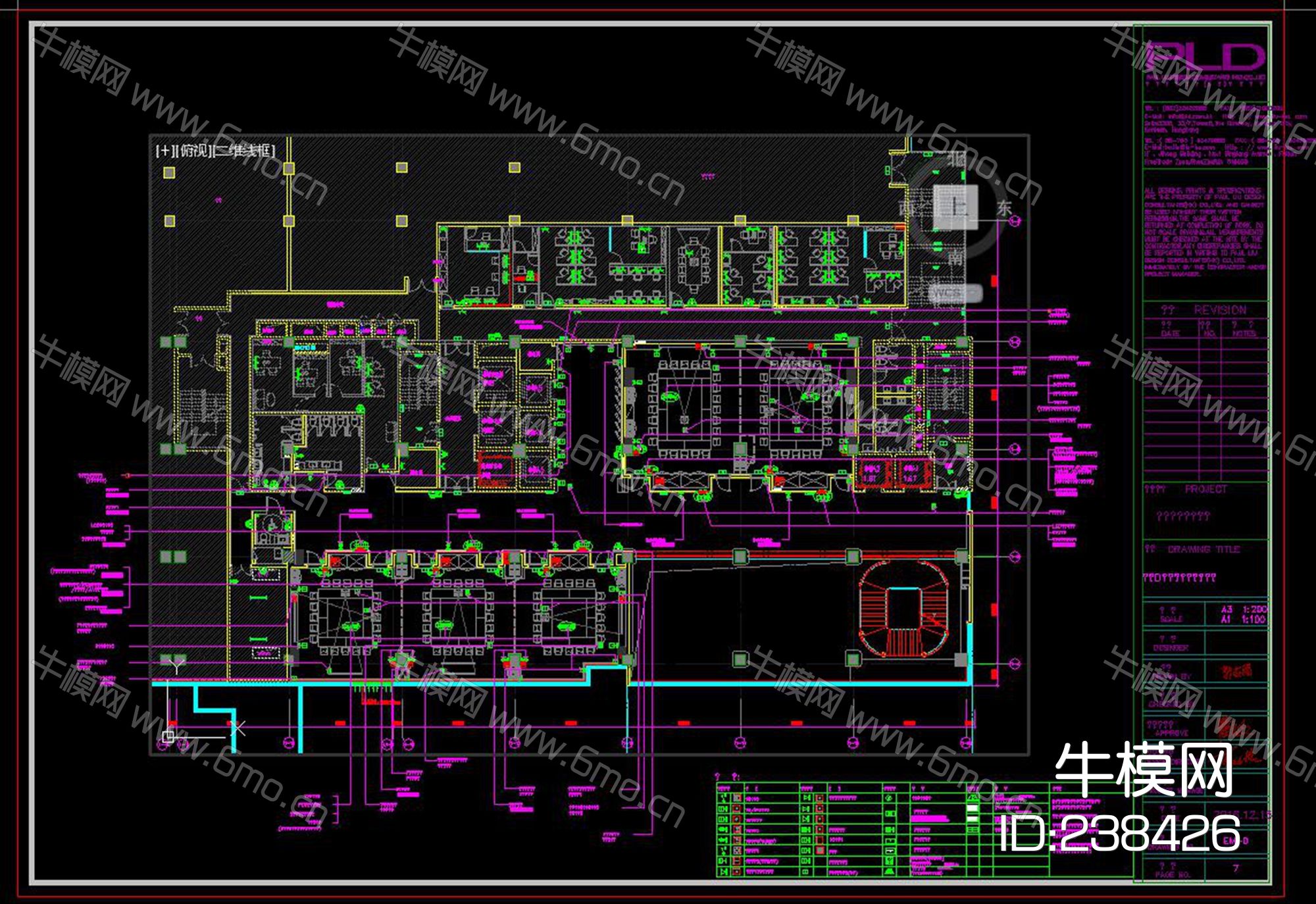 同泰万怡酒店公共区域CAD施工图效果图