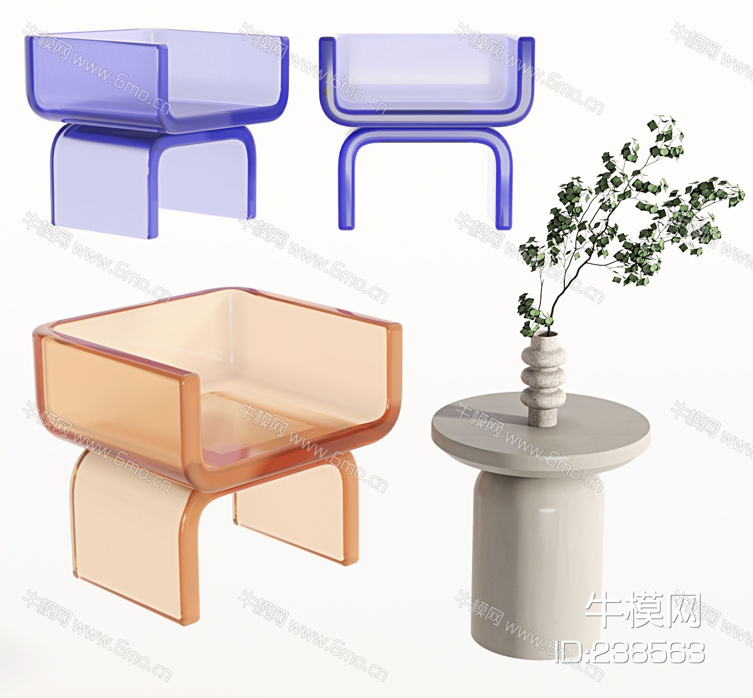 现代亚克力休闲椅，玻璃椅，躺椅，休闲椅，异形椅，创意亚克力椅，洽谈椅