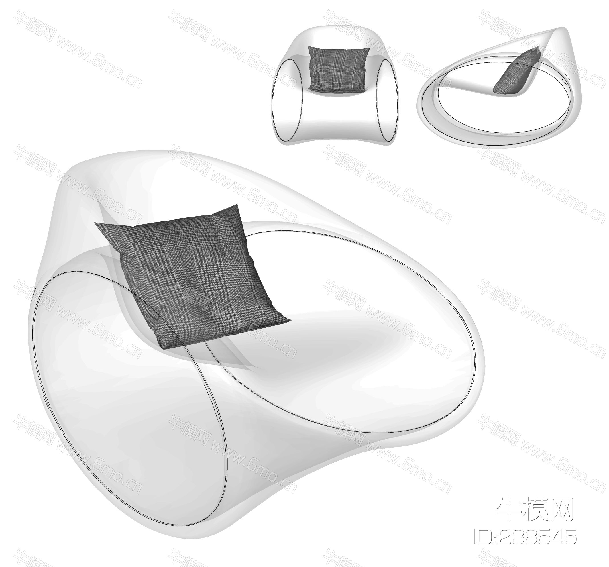 现代亚克力休闲椅，玻璃椅，躺椅，休闲椅，异形椅，创意亚克力椅，洽谈椅
