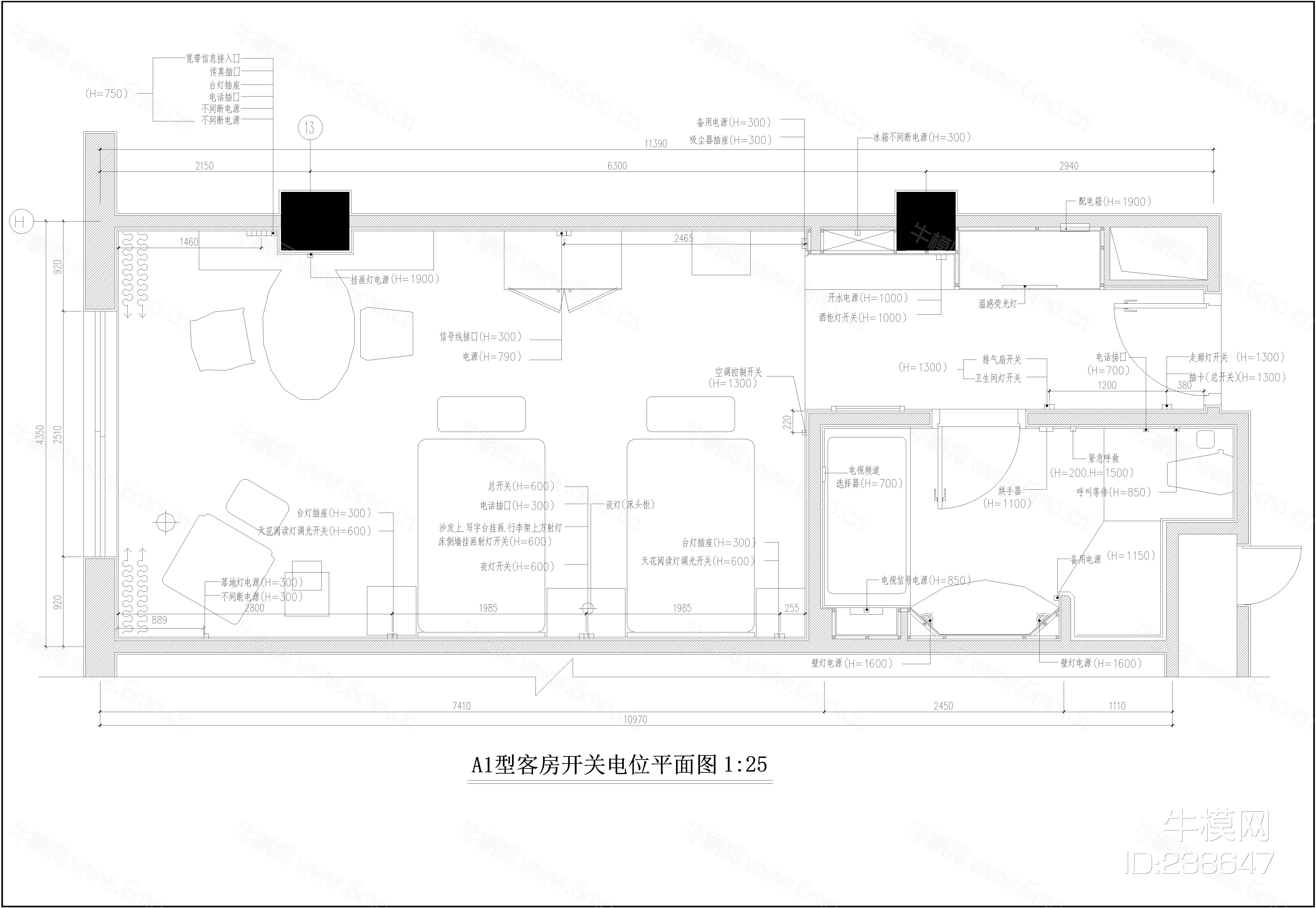 酒店客房样板装修图