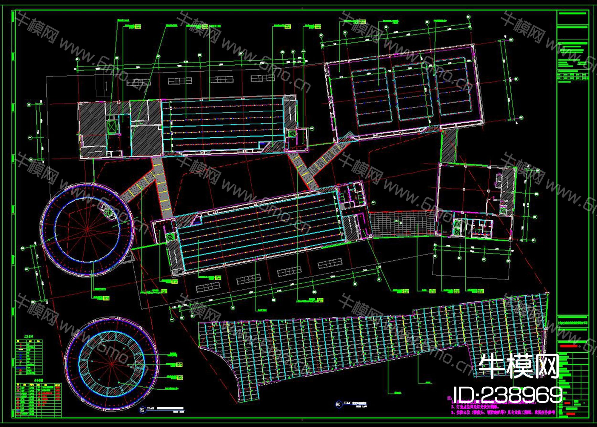 上海美术馆公区CAD施工图效果图物料表实景图