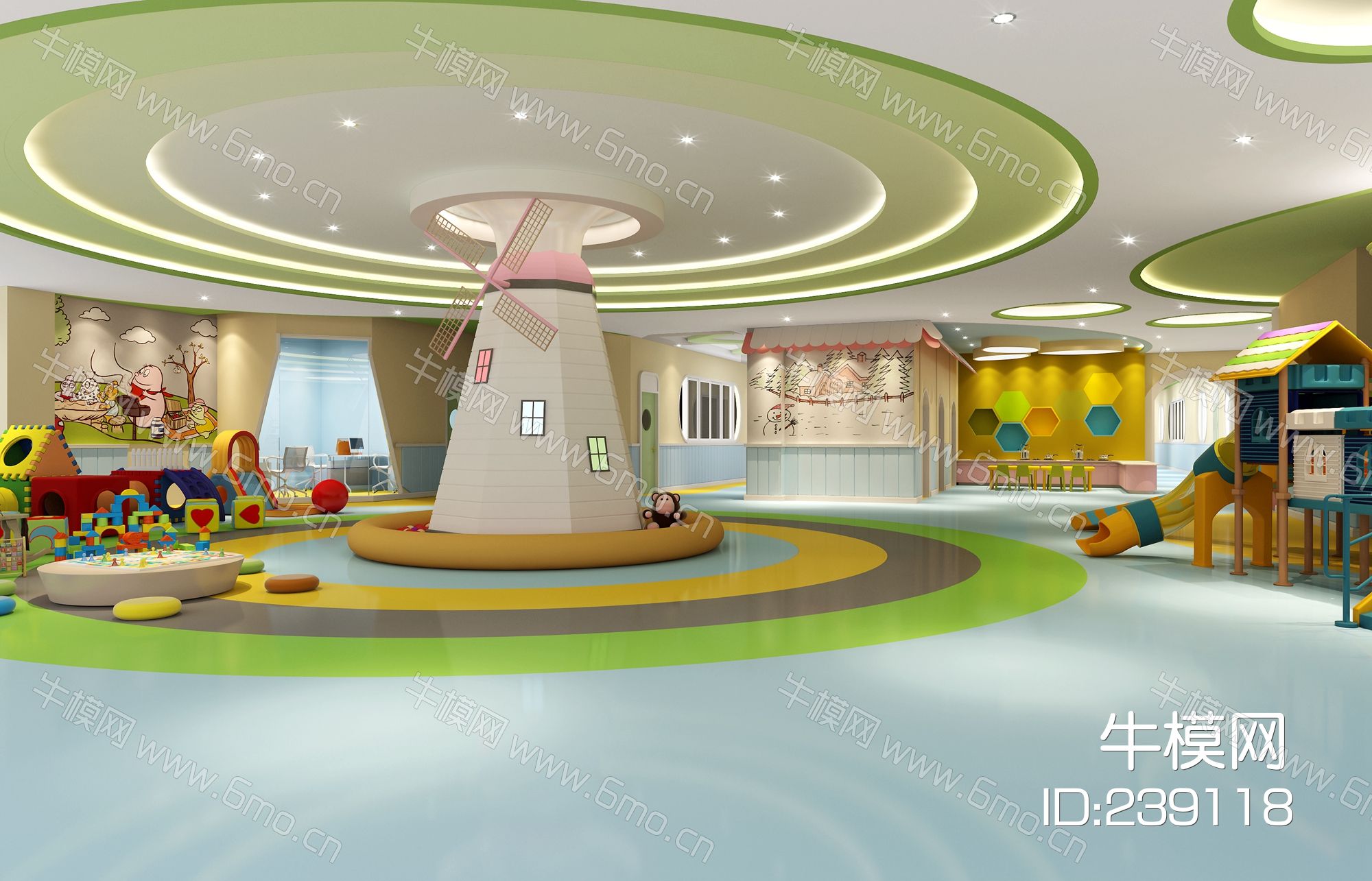 巴中第二所红太阳幼儿园施工图效果图