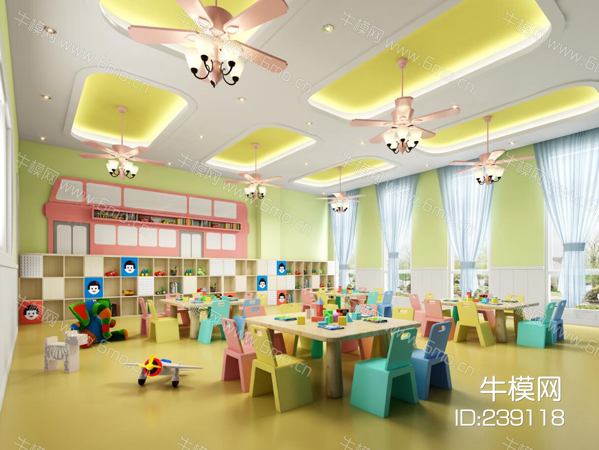 巴中第二所红太阳幼儿园施工图效果图