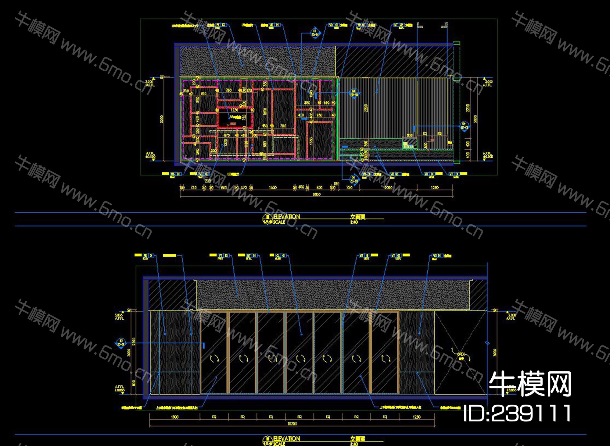 上海旭辉洋泾项目办公室AB样板间施工图概念设计方案效果图