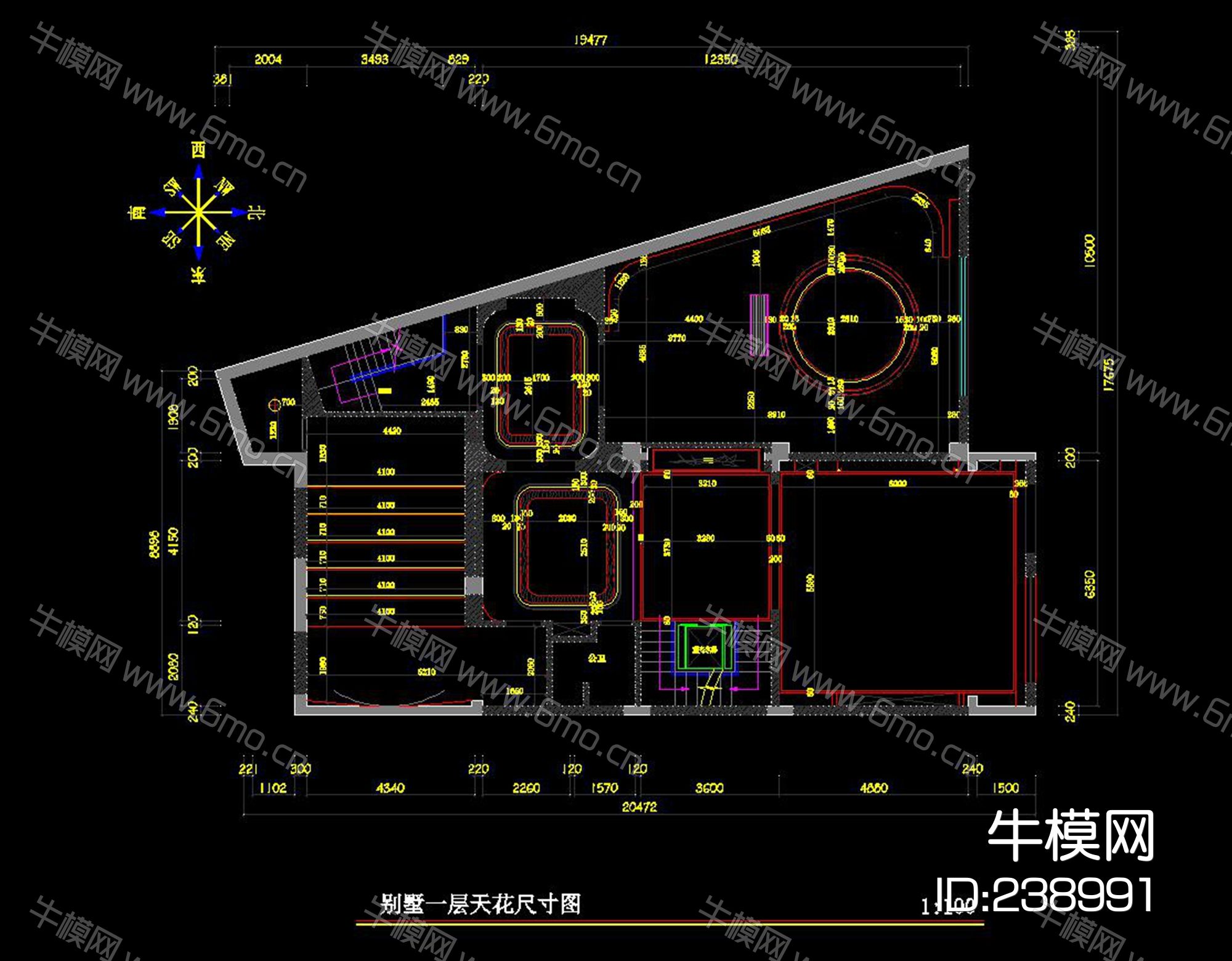 星汇金沙新中式别墅施工图效果图