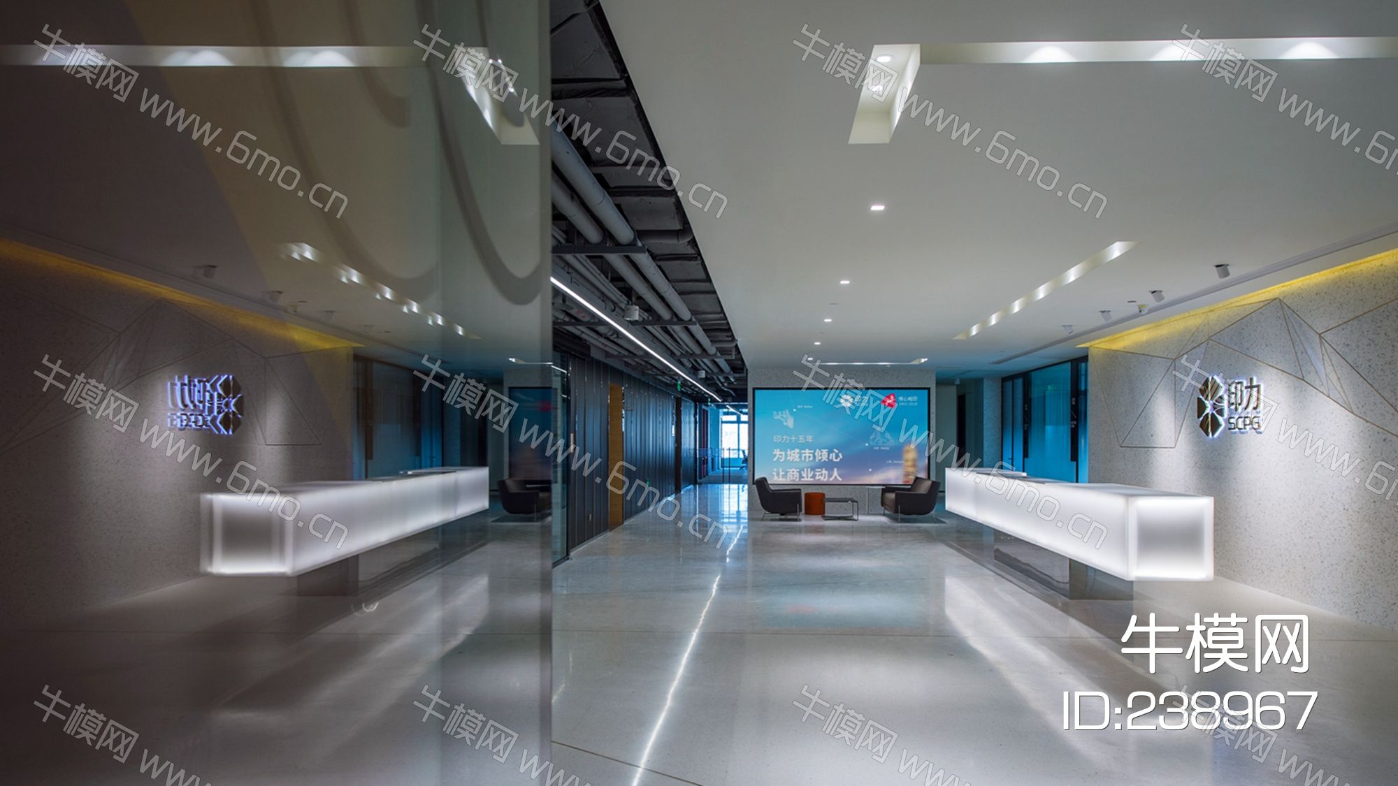 2500m²上海印力办公室CAD施工图机电图纸官方摄影