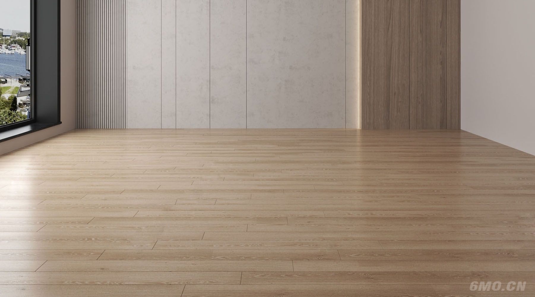 现代高清无缝木地板
