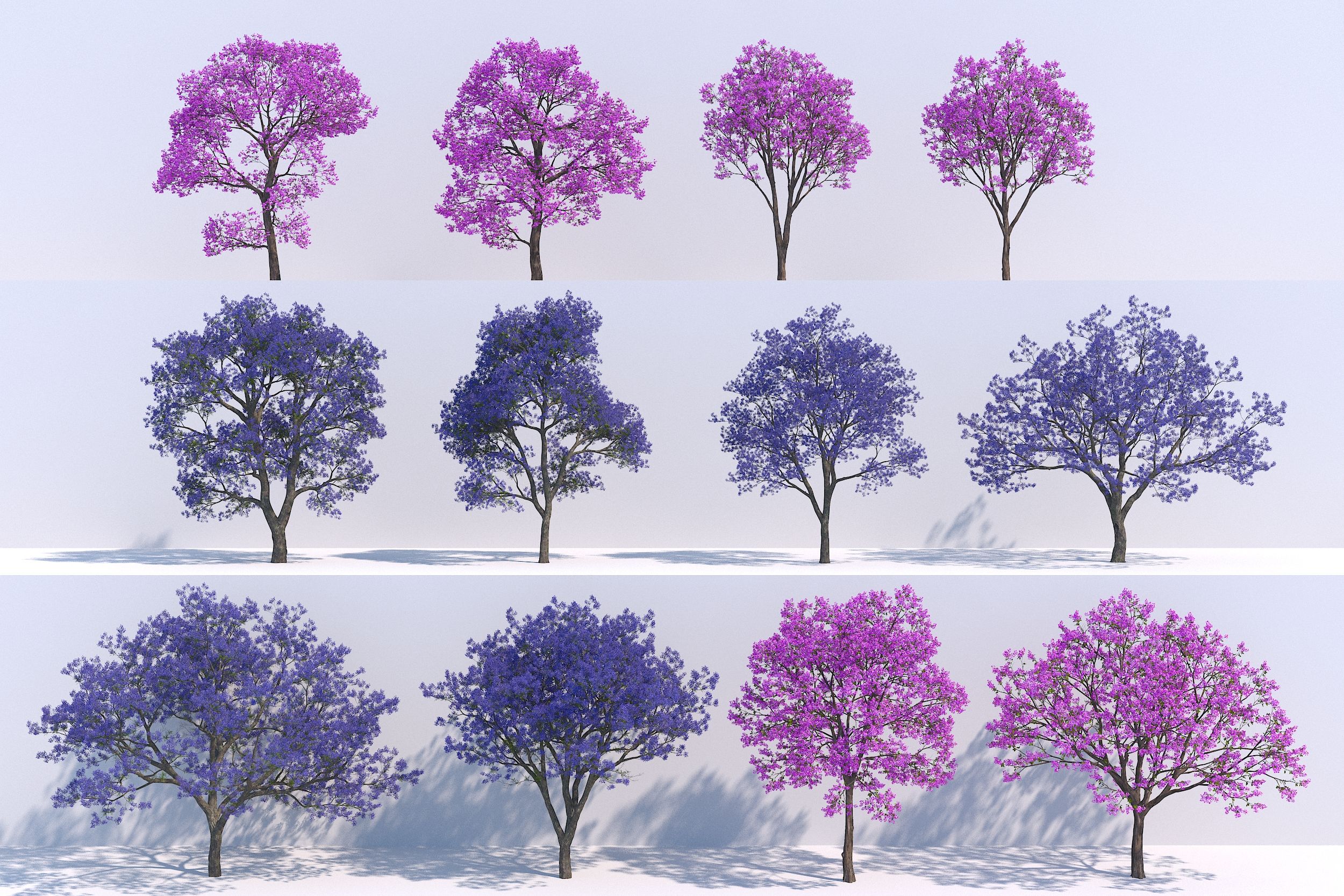 现代树木3D模型