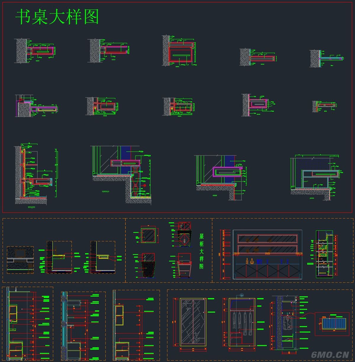 各类门桌子柜子大样图装修图cad素材