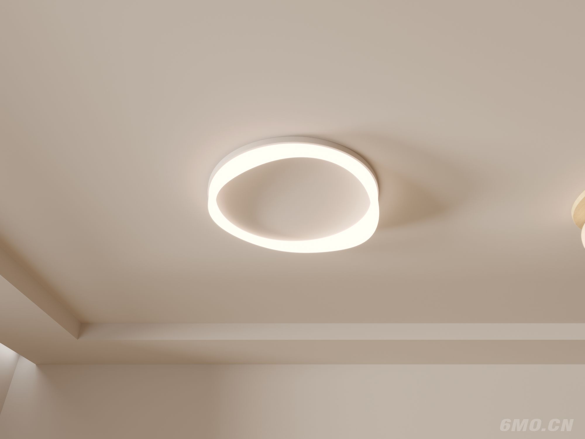 卧室灯 吸顶灯 现代简约 房间灯 北欧主卧灯 创意客厅灯3d模型组合