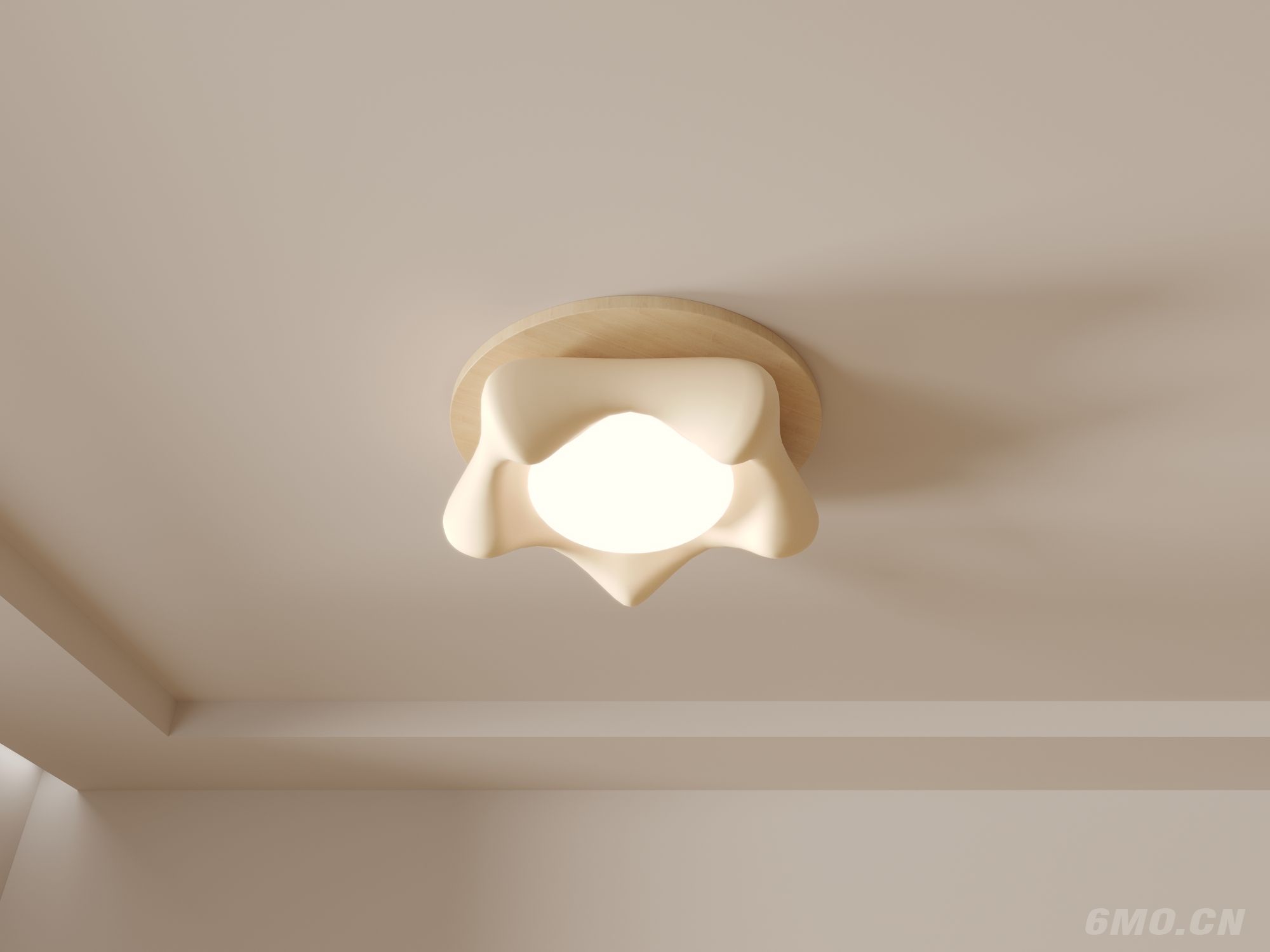 卧室灯 吸顶灯 现代简约 房间灯 北欧主卧灯 创意客厅灯3d模型组合