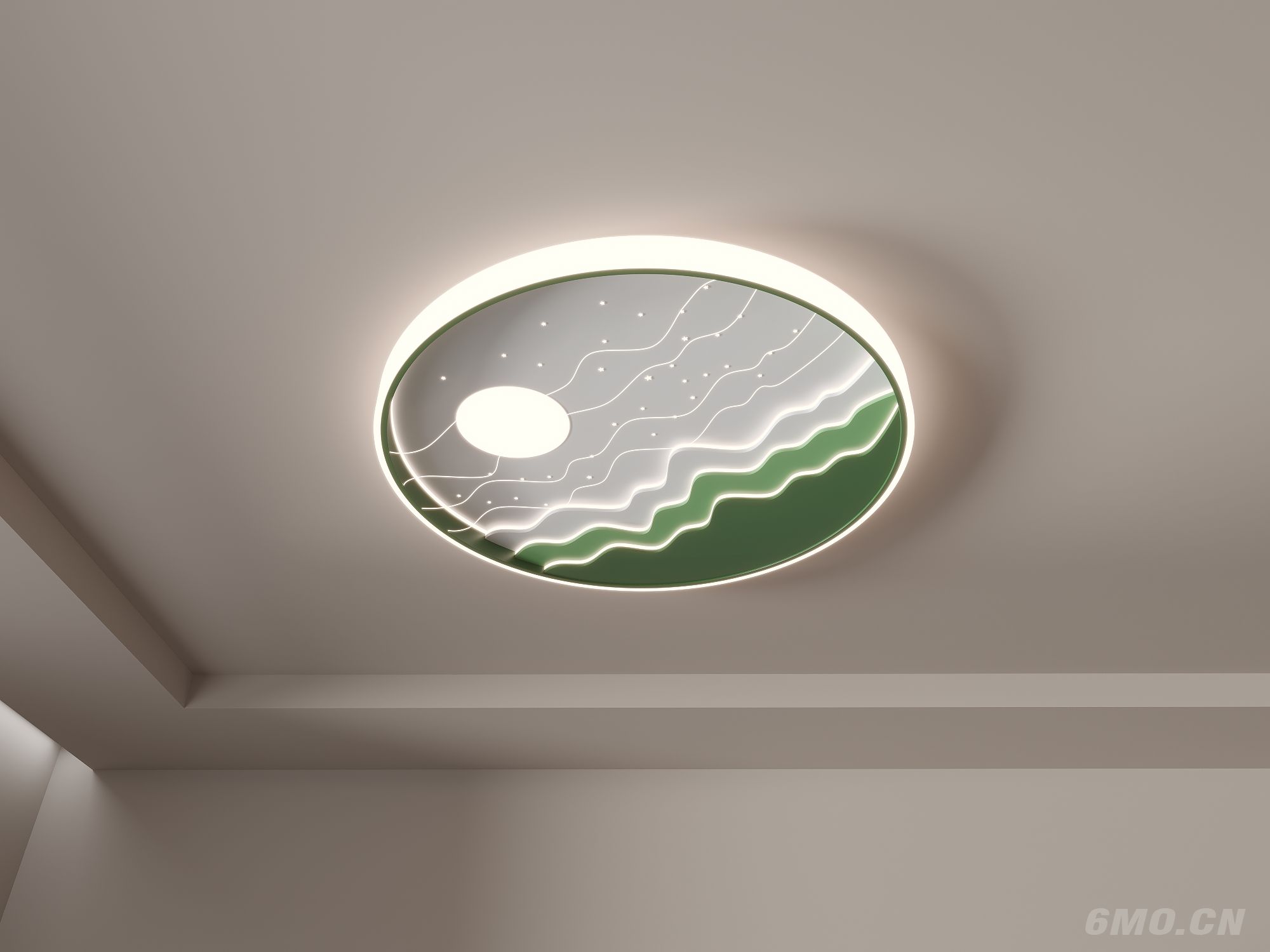 月亮灯 星星灯 儿童卧室灯 吸顶灯 星空灯模型组合