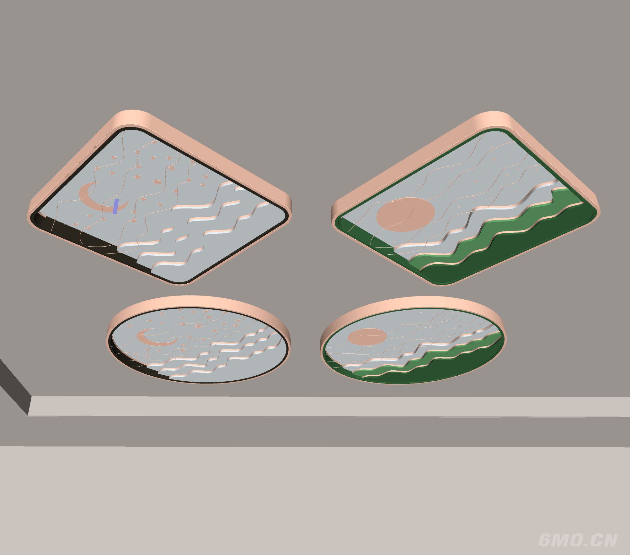 月亮灯 星星灯 儿童卧室灯 吸顶灯 星空灯模型组合