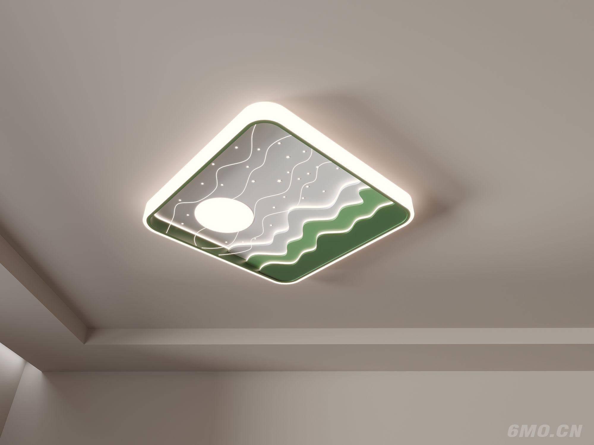 月亮灯 星星灯 儿童卧室灯 吸顶灯 星空灯模型组合