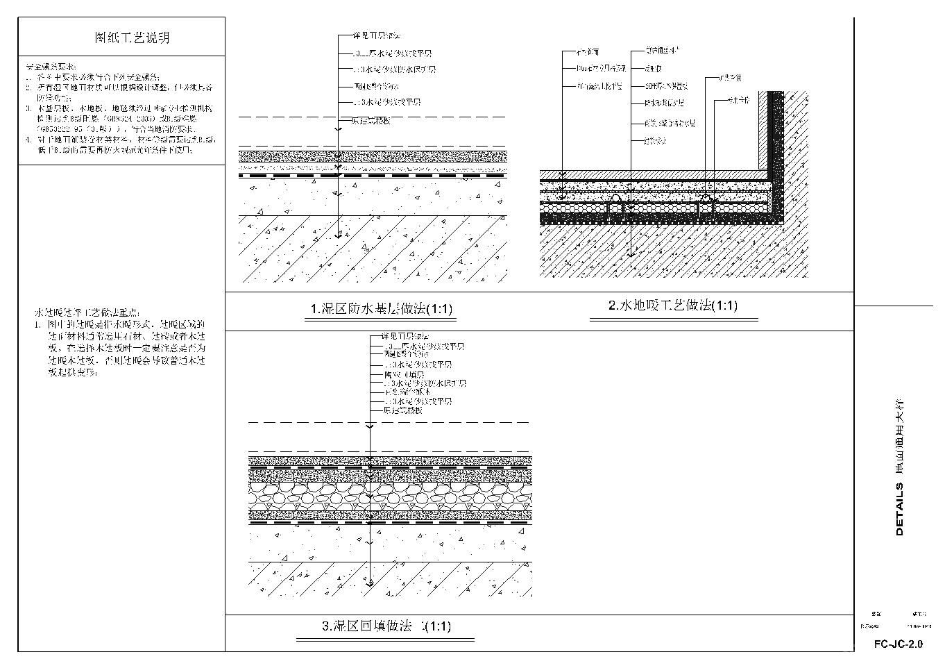 地面、地台、淋浴房大样图