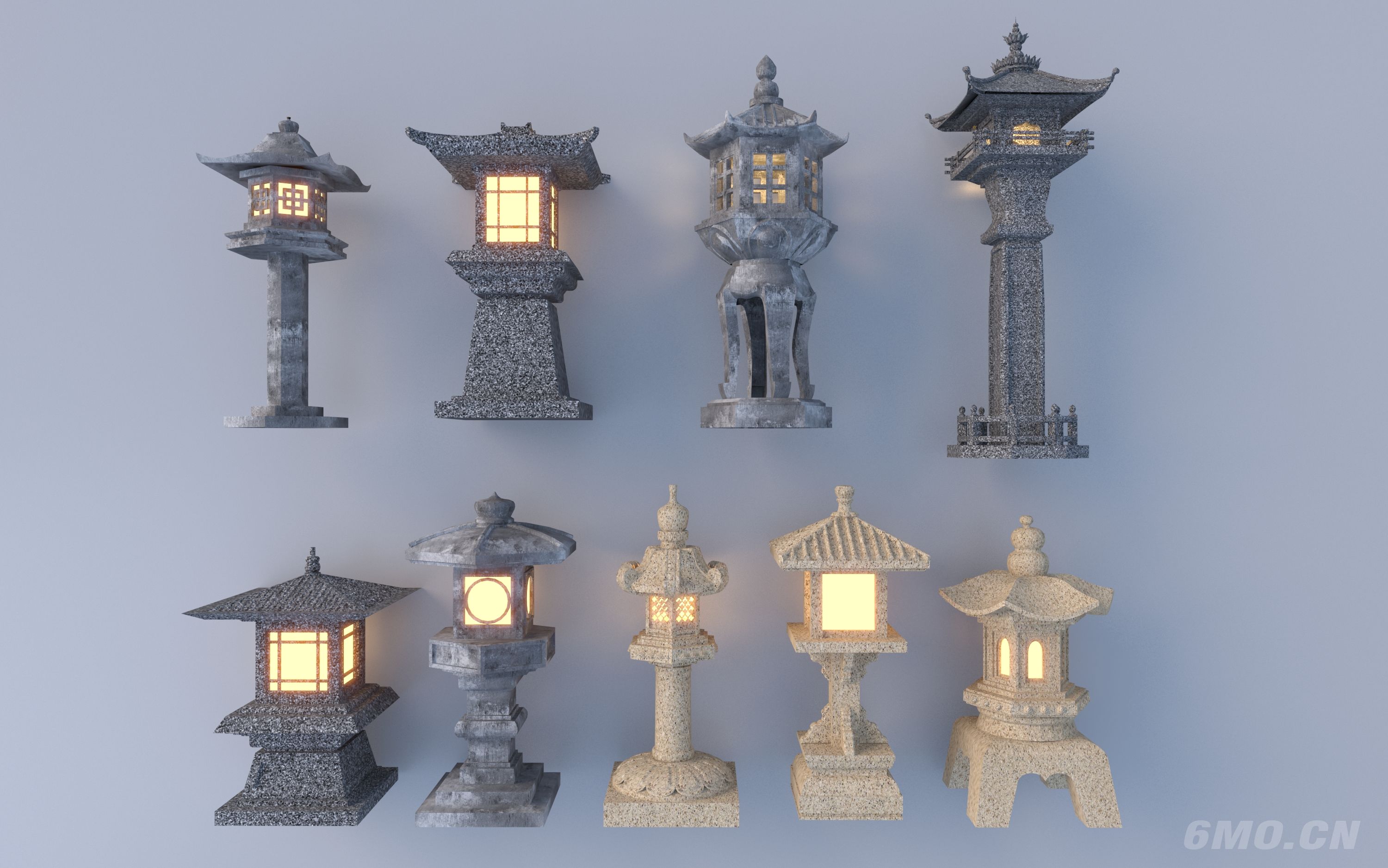 中式庭院灯 草坪灯 石矮灯