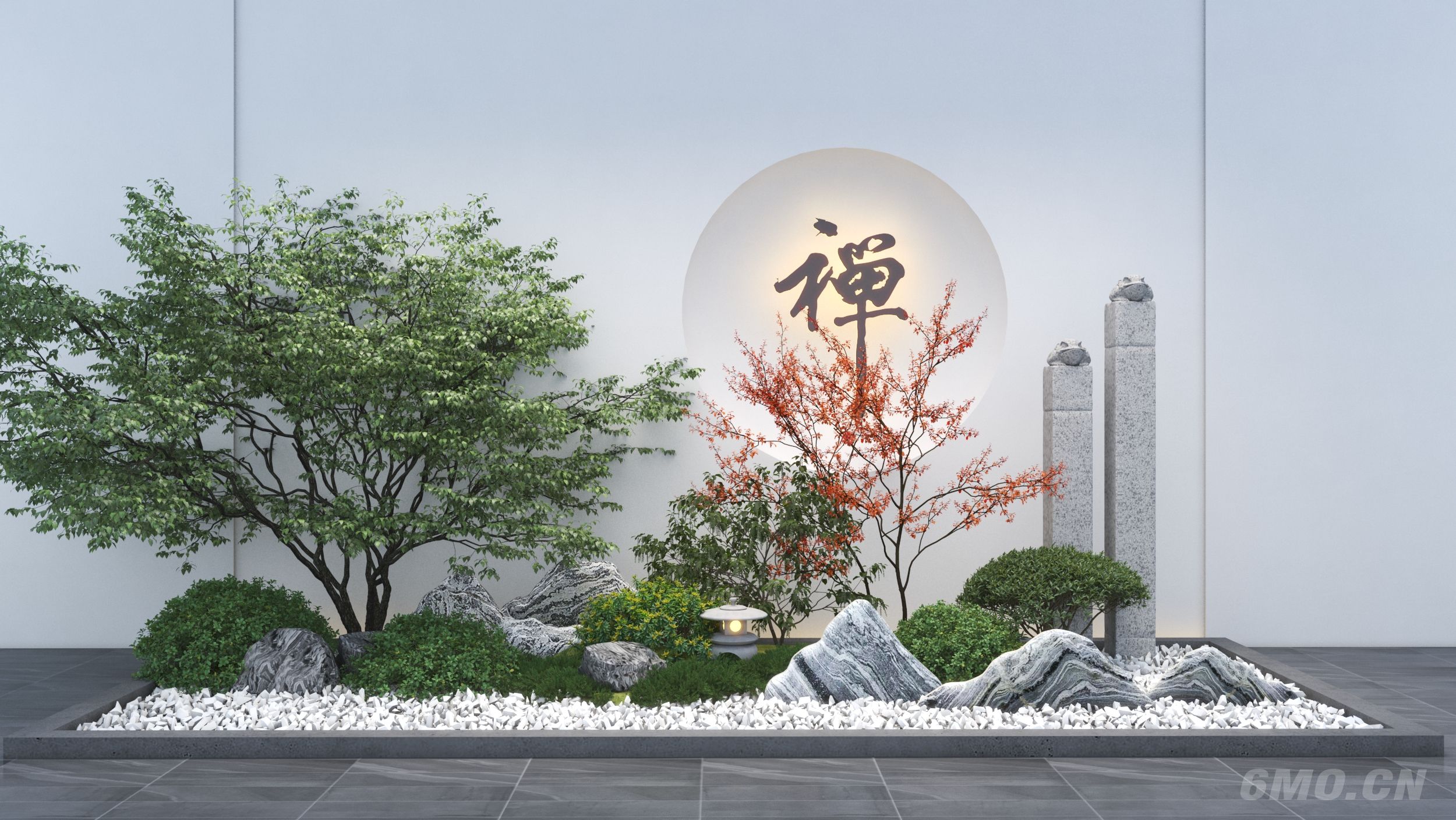 新中式景观小品3D模型