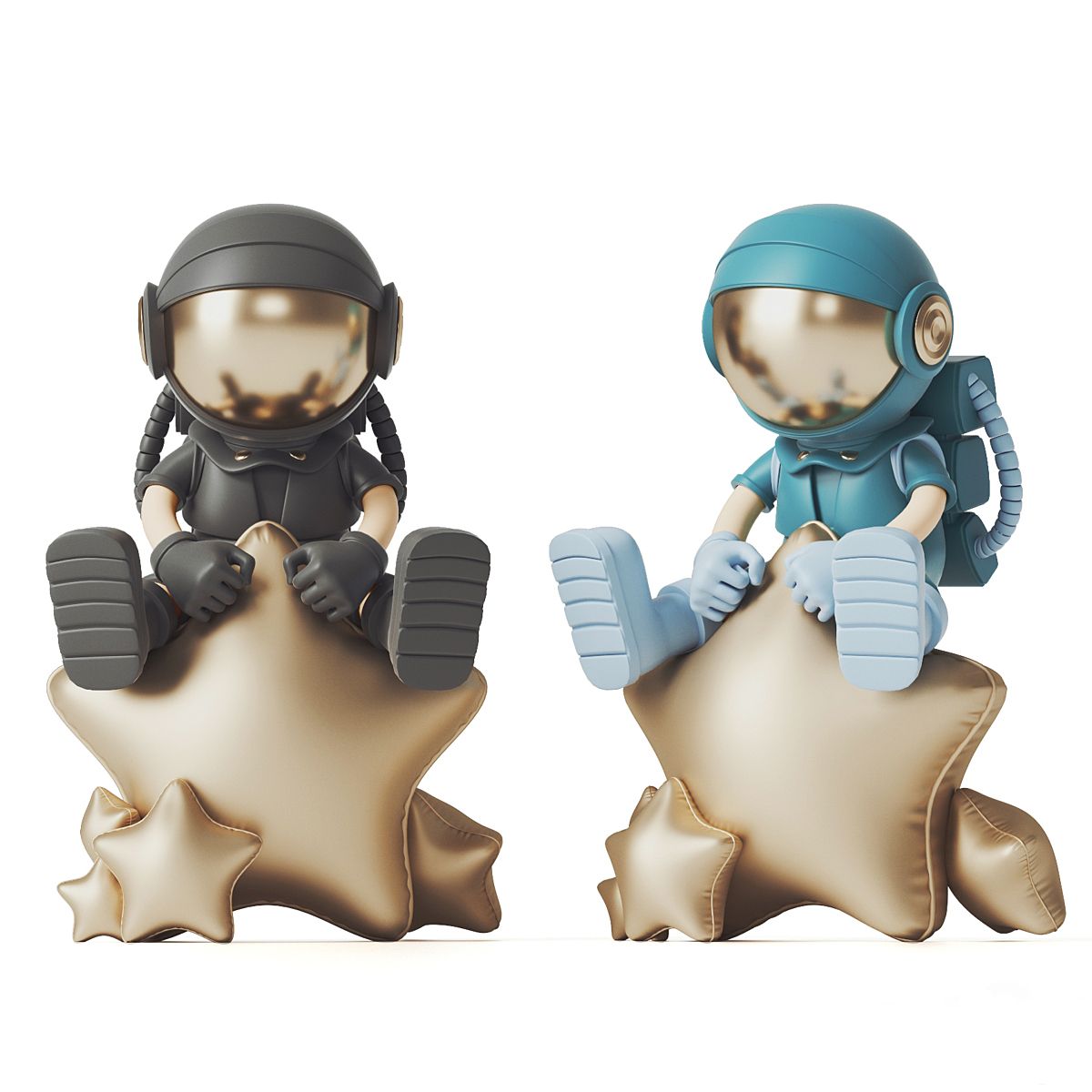 现代宇航员雕塑摆件