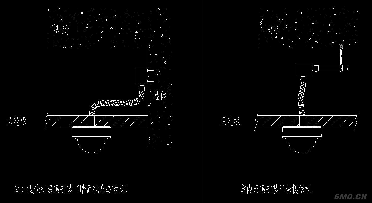 视频监控安装CAD大样图