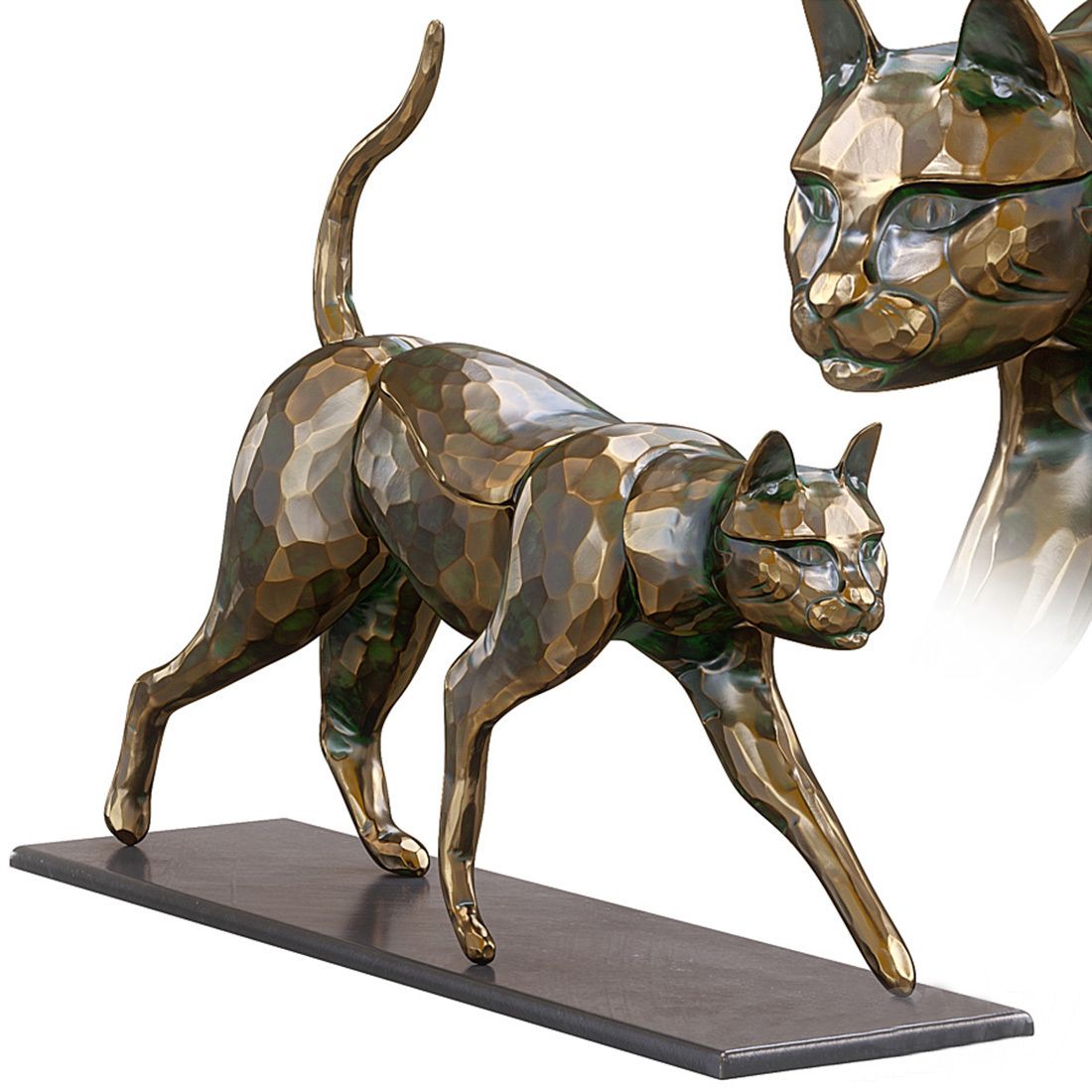 现代猫雕塑摆件