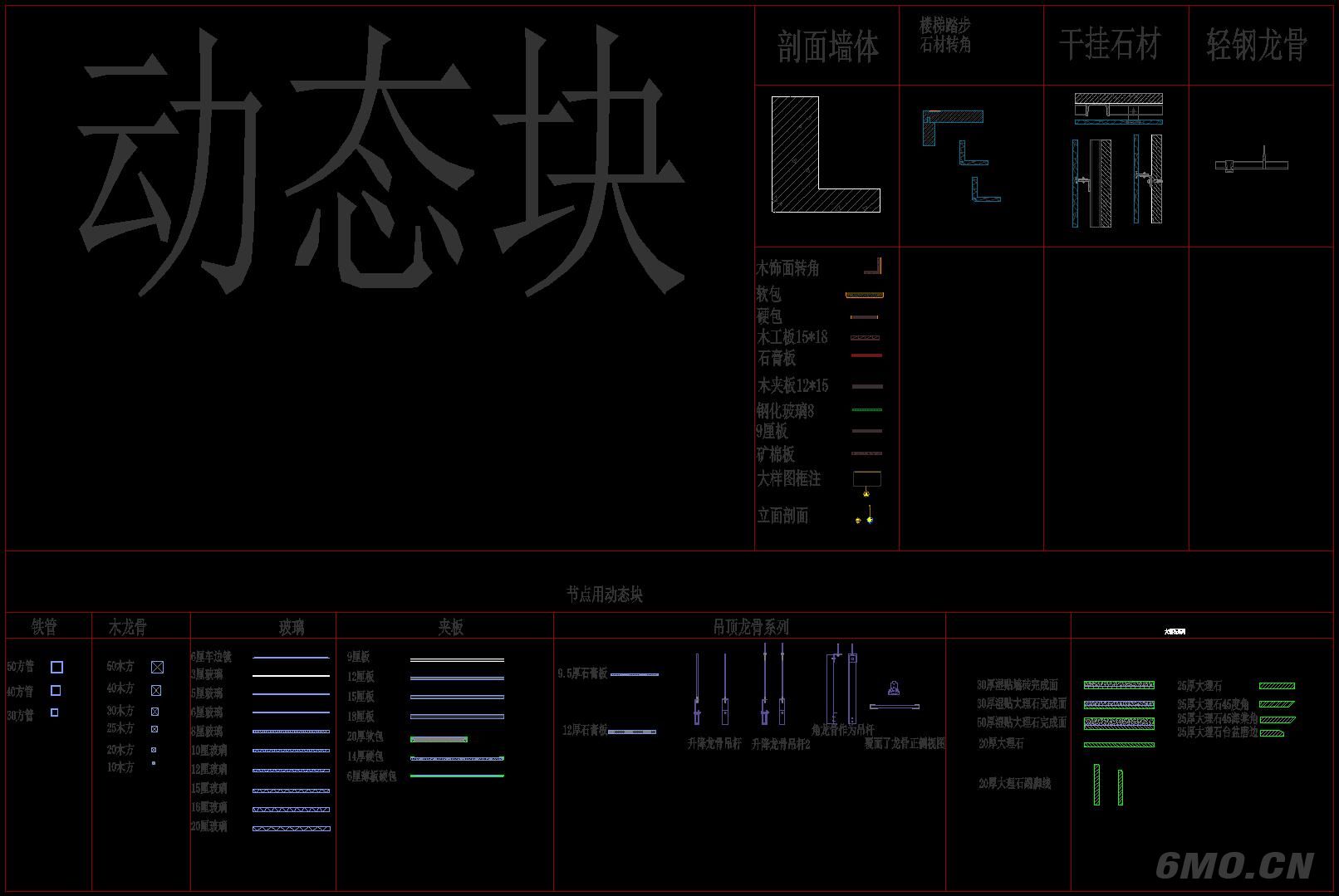 CAD平立面节点 动态图库
