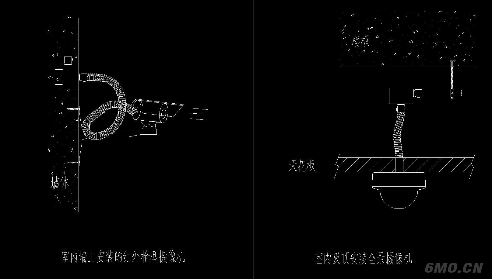 视频监控安装CAD大样图