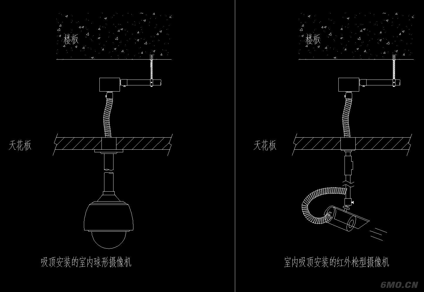 视频监控安装CAD大样图