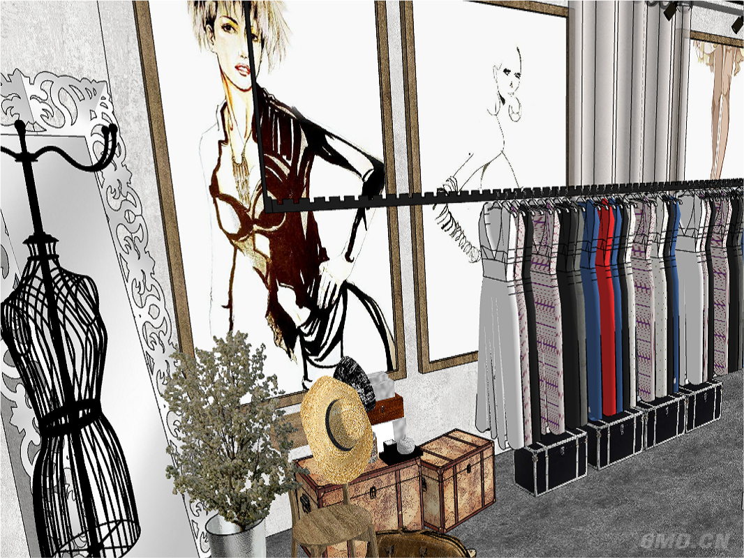 现代服装店