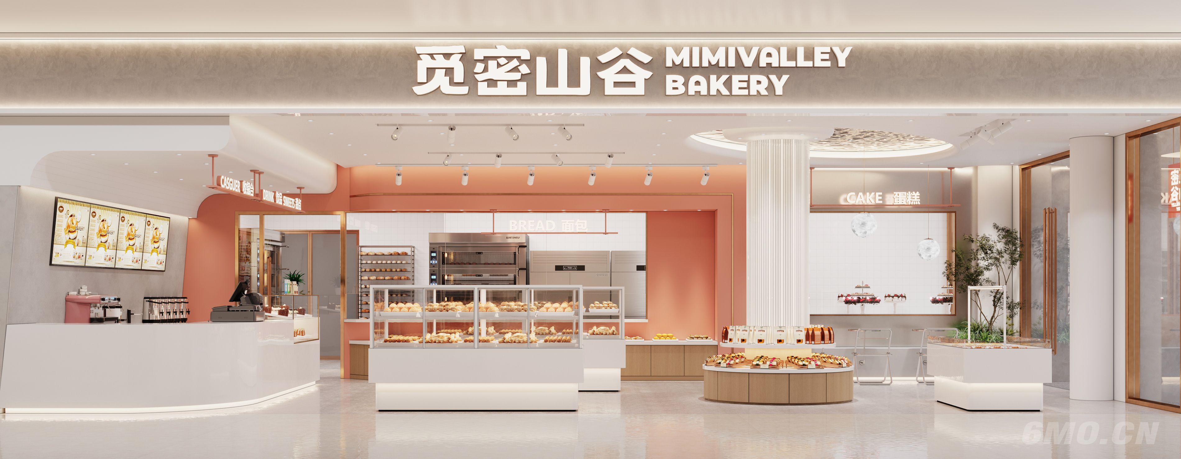 现代面包烘焙店   