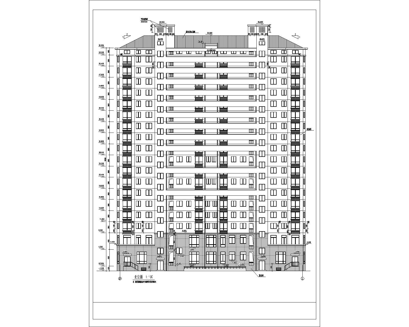 高层住宅楼加地下室全套建施图