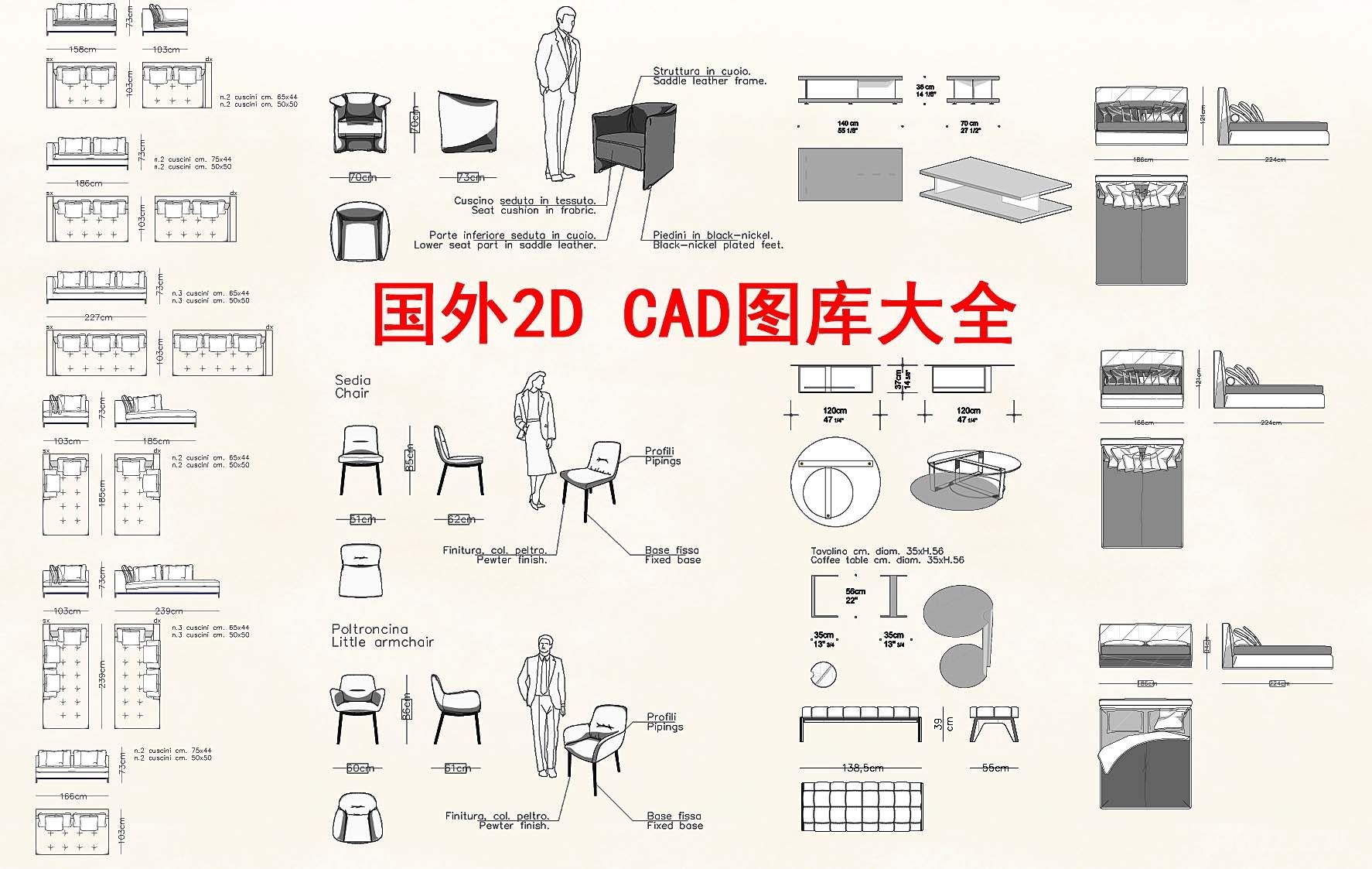 国外比较流行的2D版 CAD图库大全