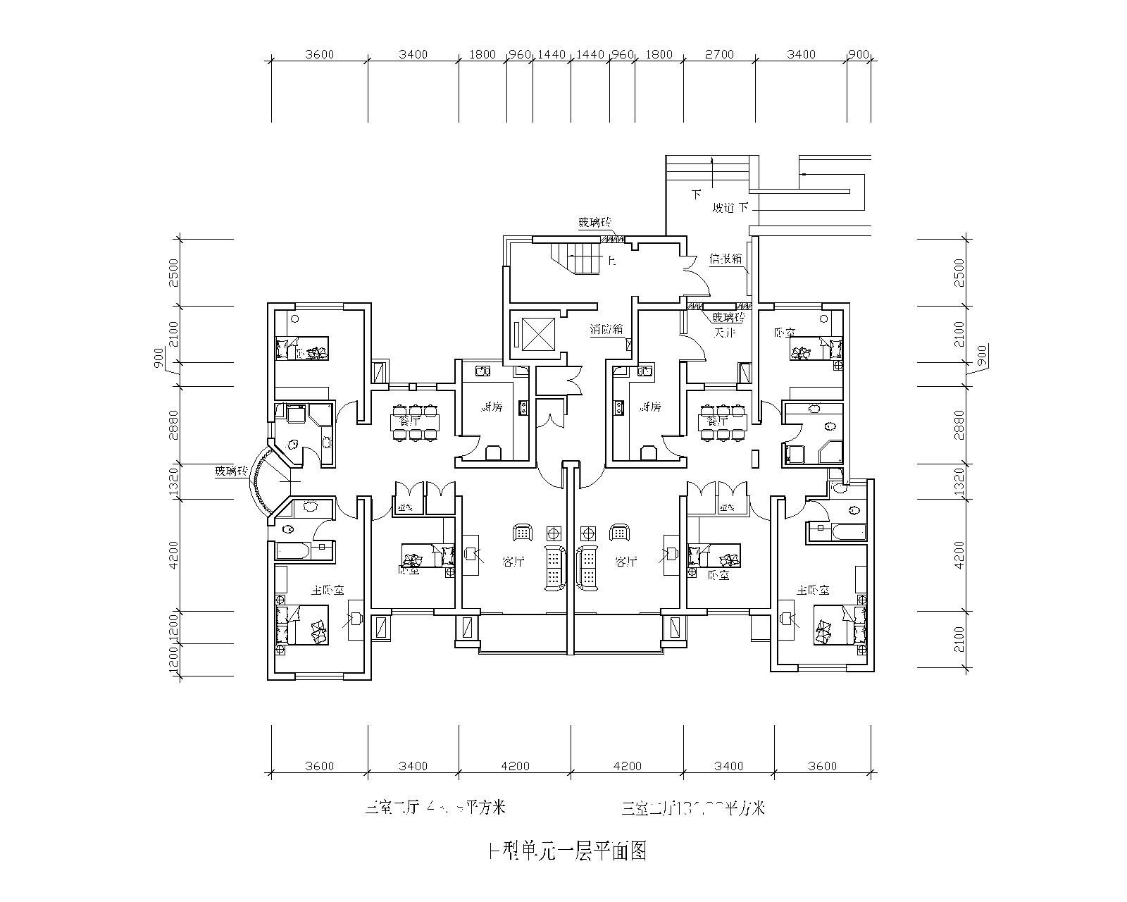 32个建筑住宅户型平面图