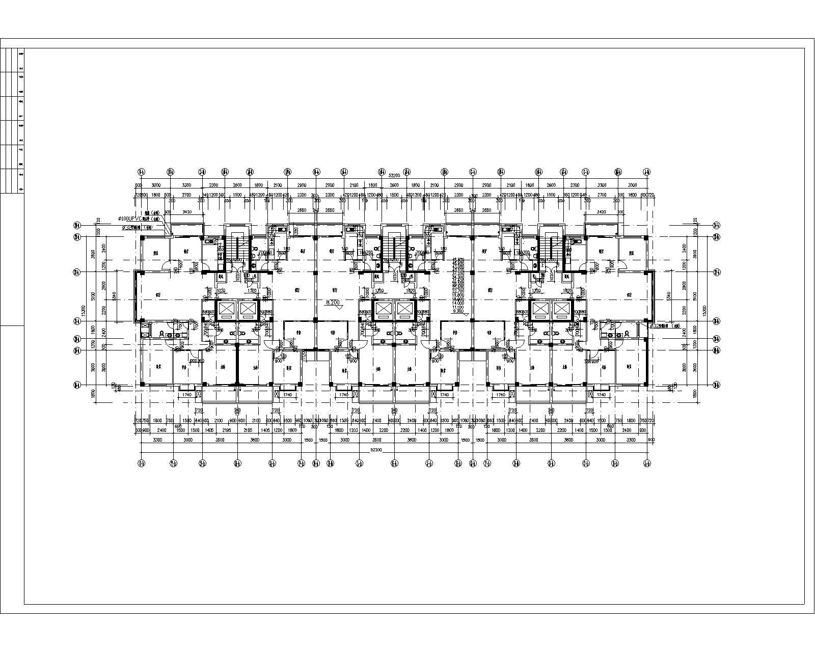 多层住宅建筑平面施工图