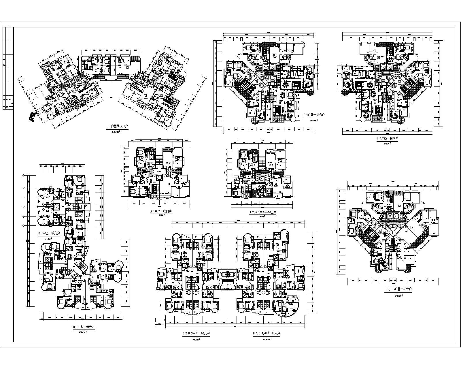 百余种建筑住宅户型平面图