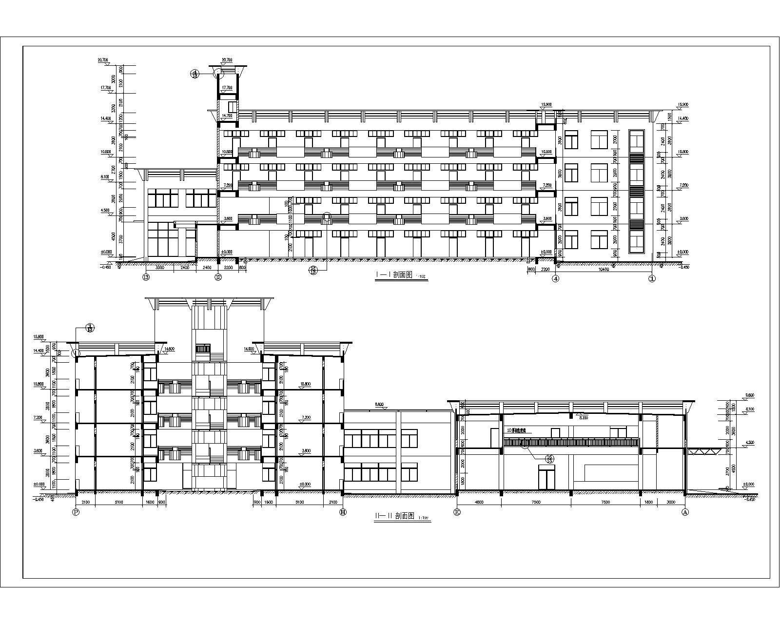 多层宿舍楼建筑施工图