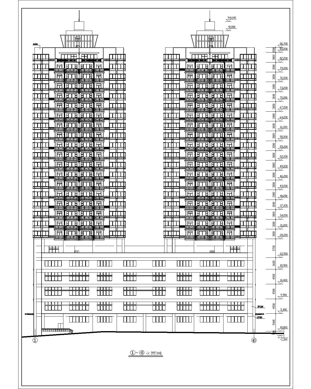 某高层住宅全套建筑施工图