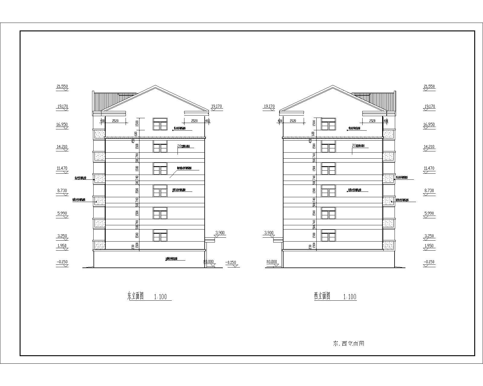 宿舍楼建筑施工图