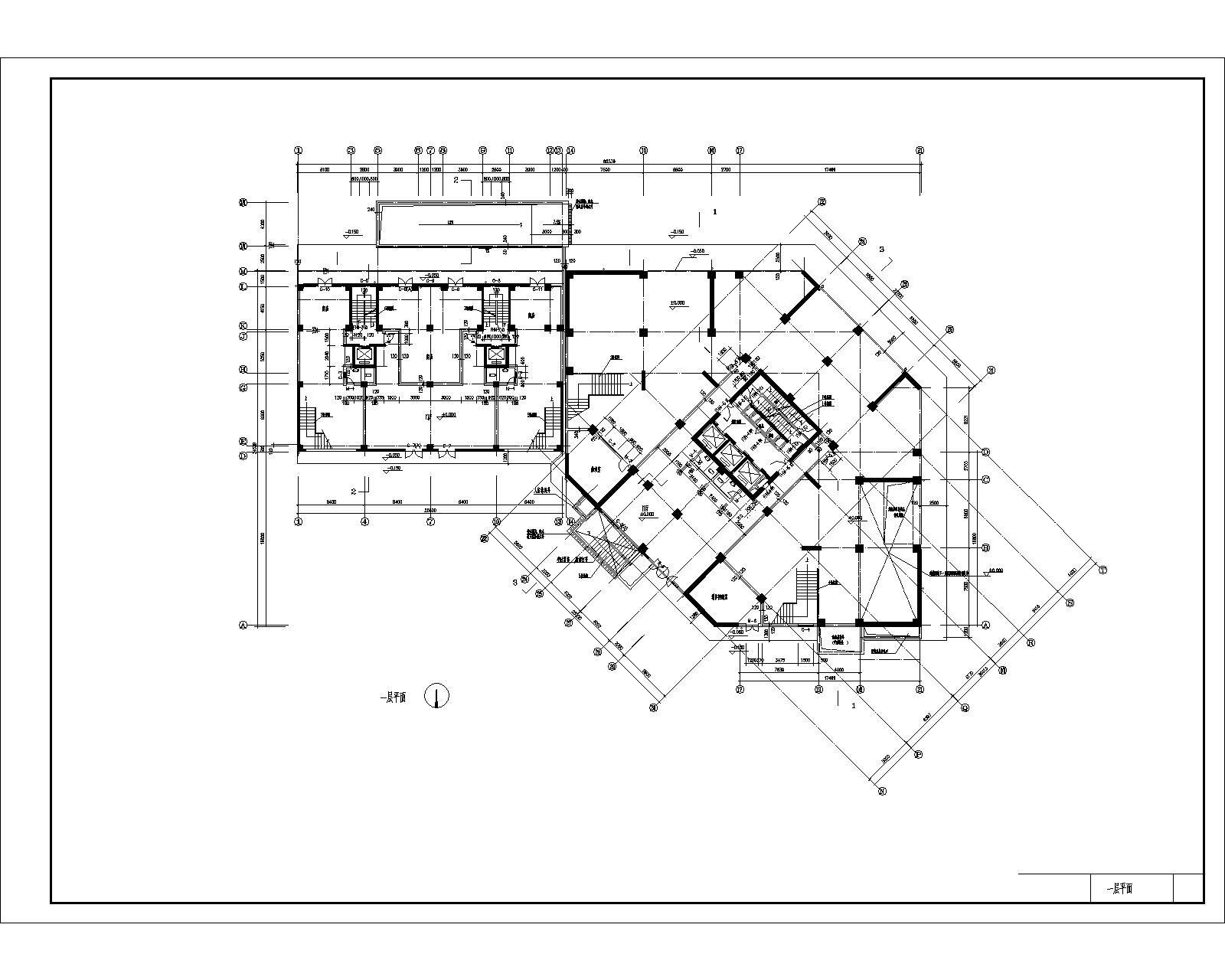 多层高级寓所建施图