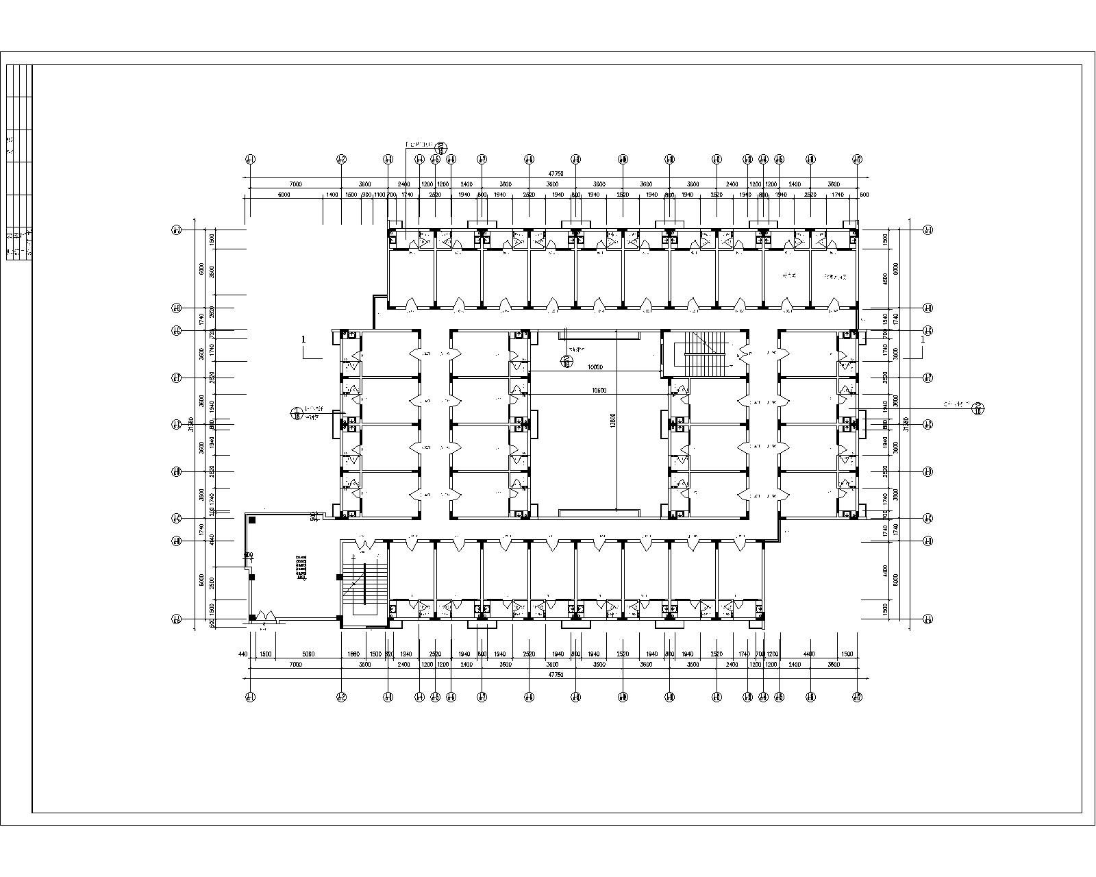 集体宿舍平立剖建施图