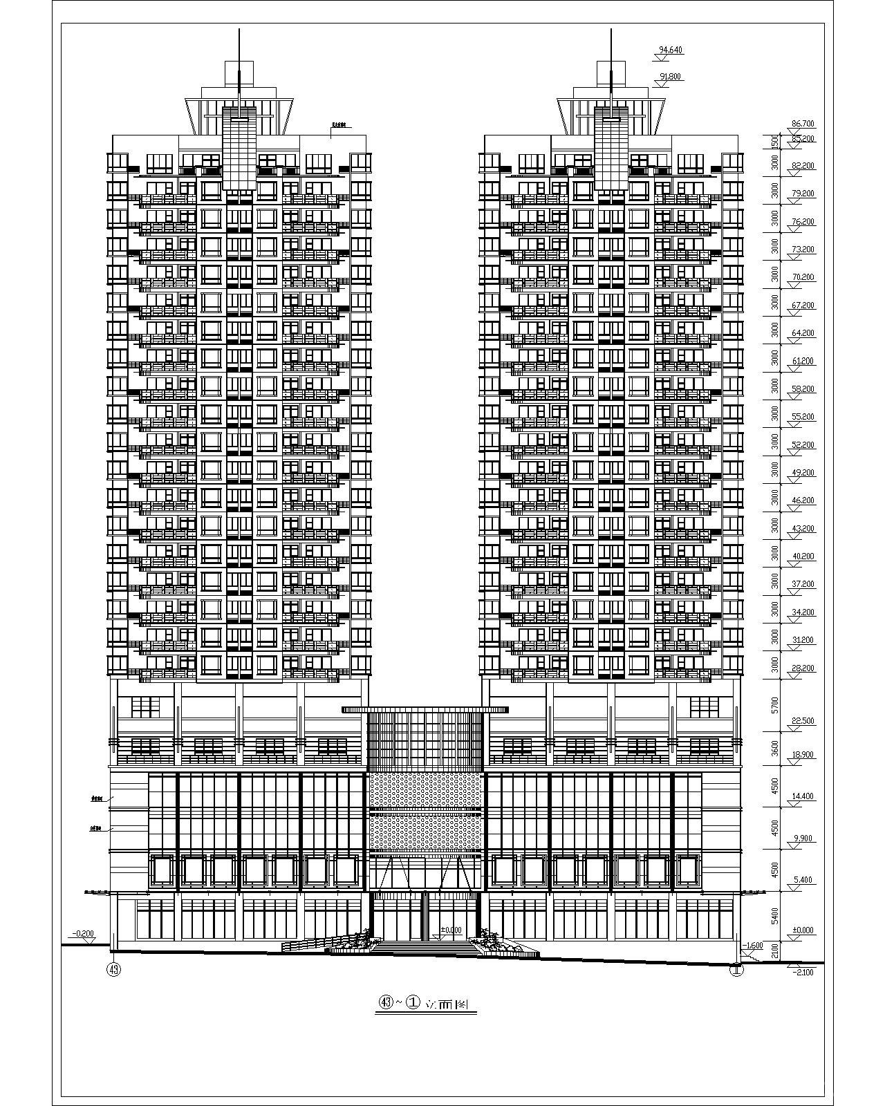 某高层住宅全套建筑施工图