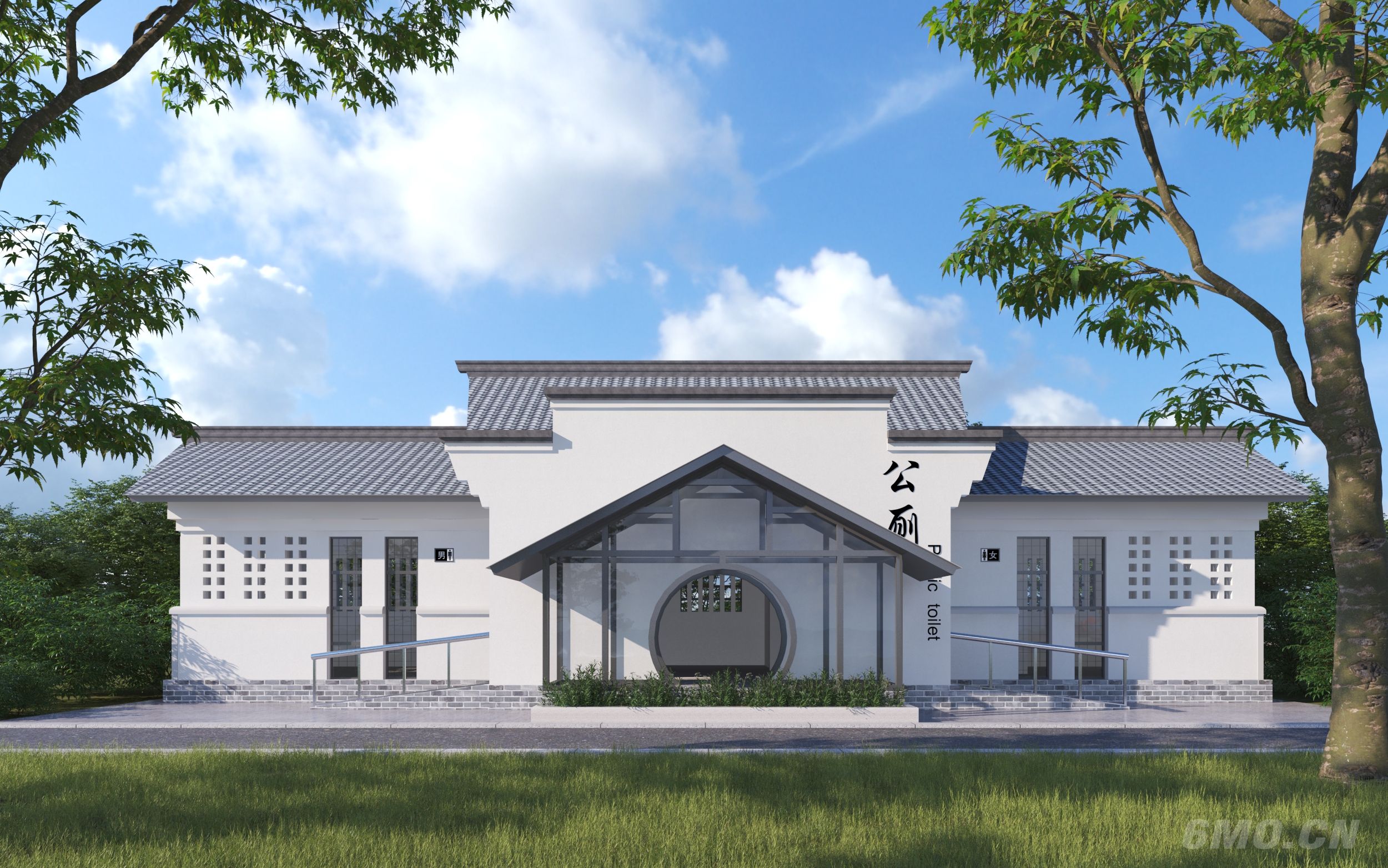 新中式风格公共厕所