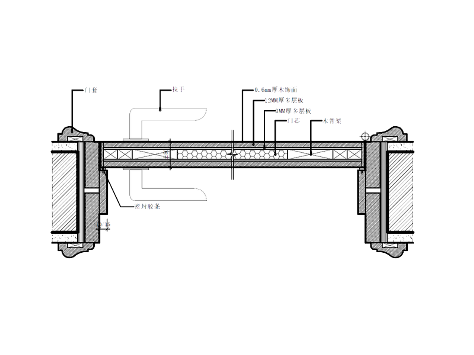 标准门节点CAD+对应效果图