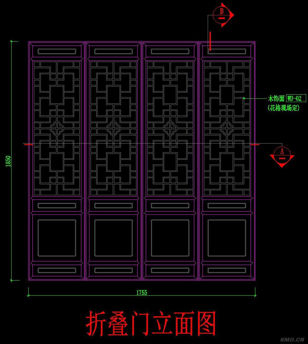 地弹簧门自动感应门折叠门无框玻璃门天地转轴门节点图