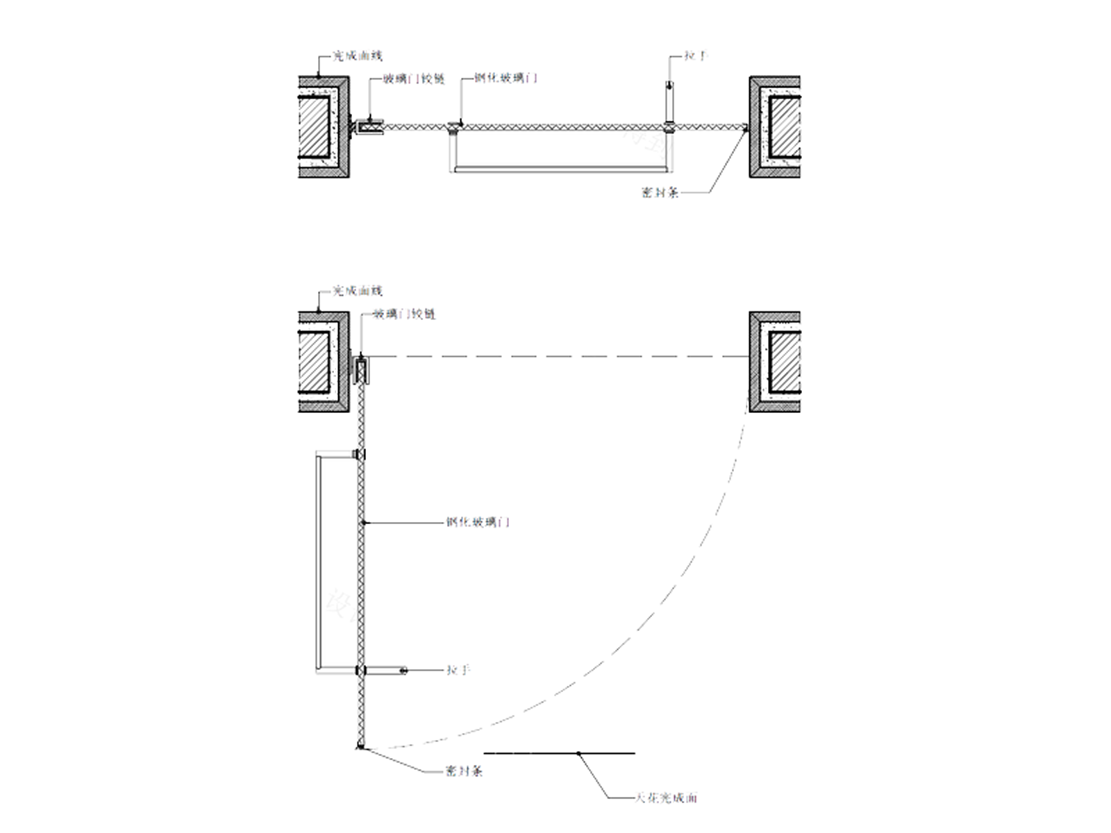 标准门节点CAD+对应效果图