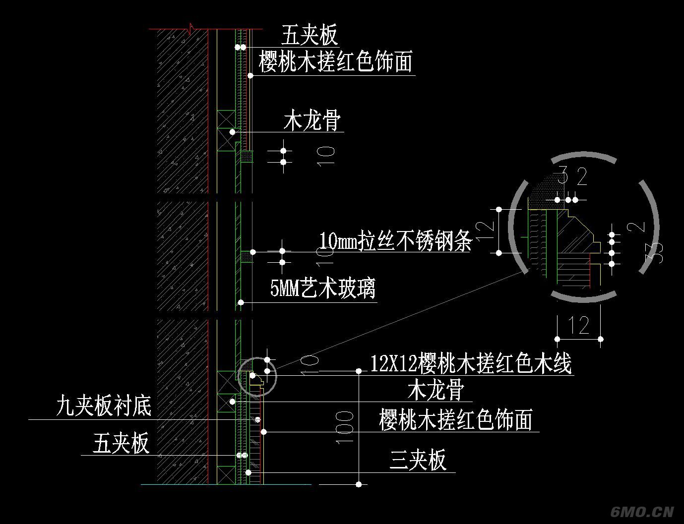 各种材质踢脚线CAD节点图