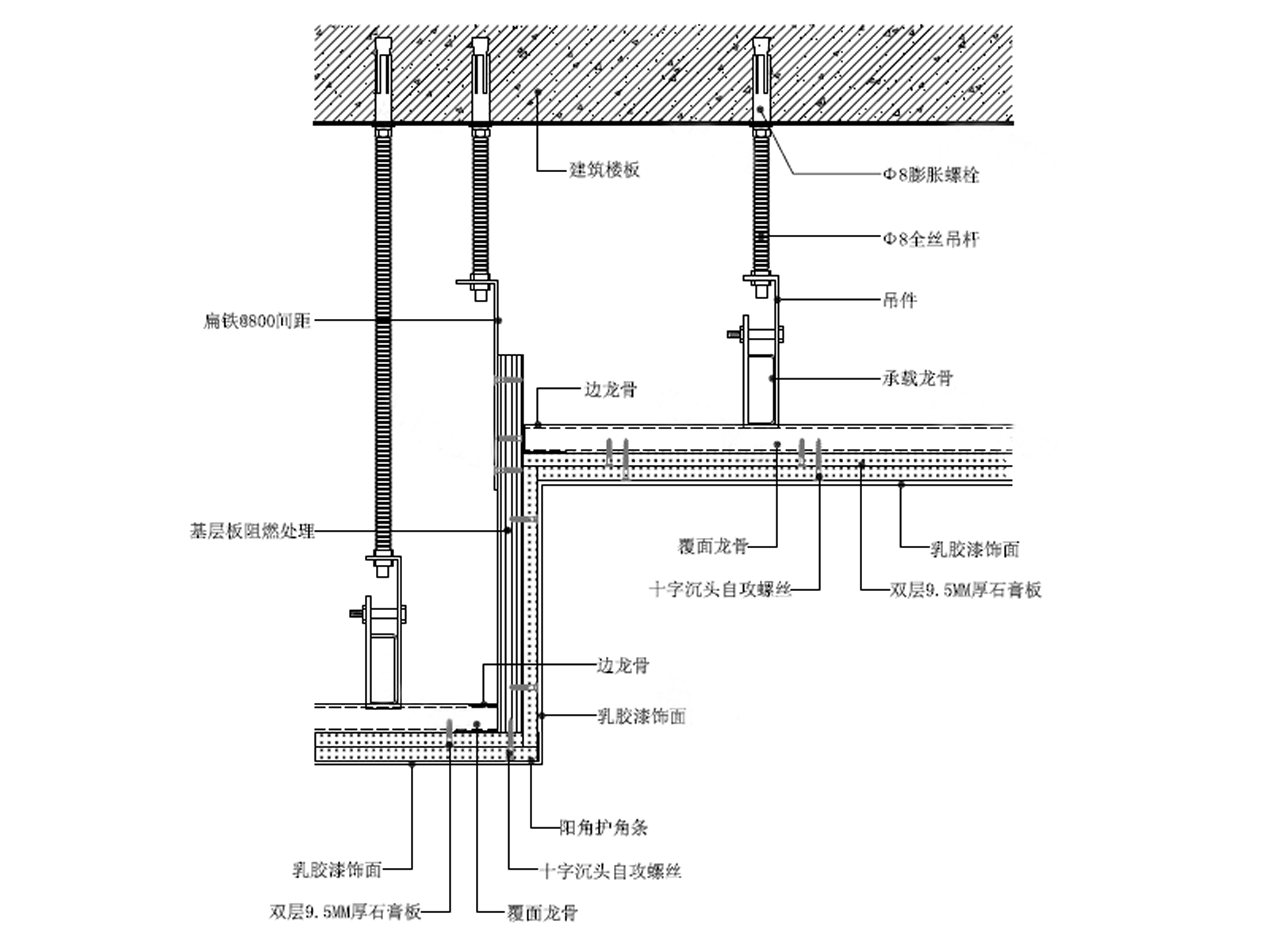 天花节点CAD+对应效果图