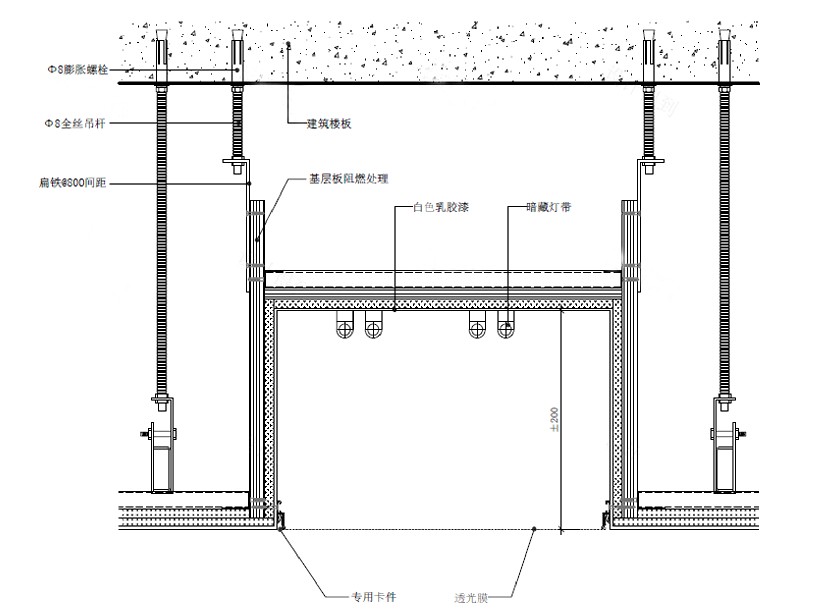天花节点CAD+对应效果图