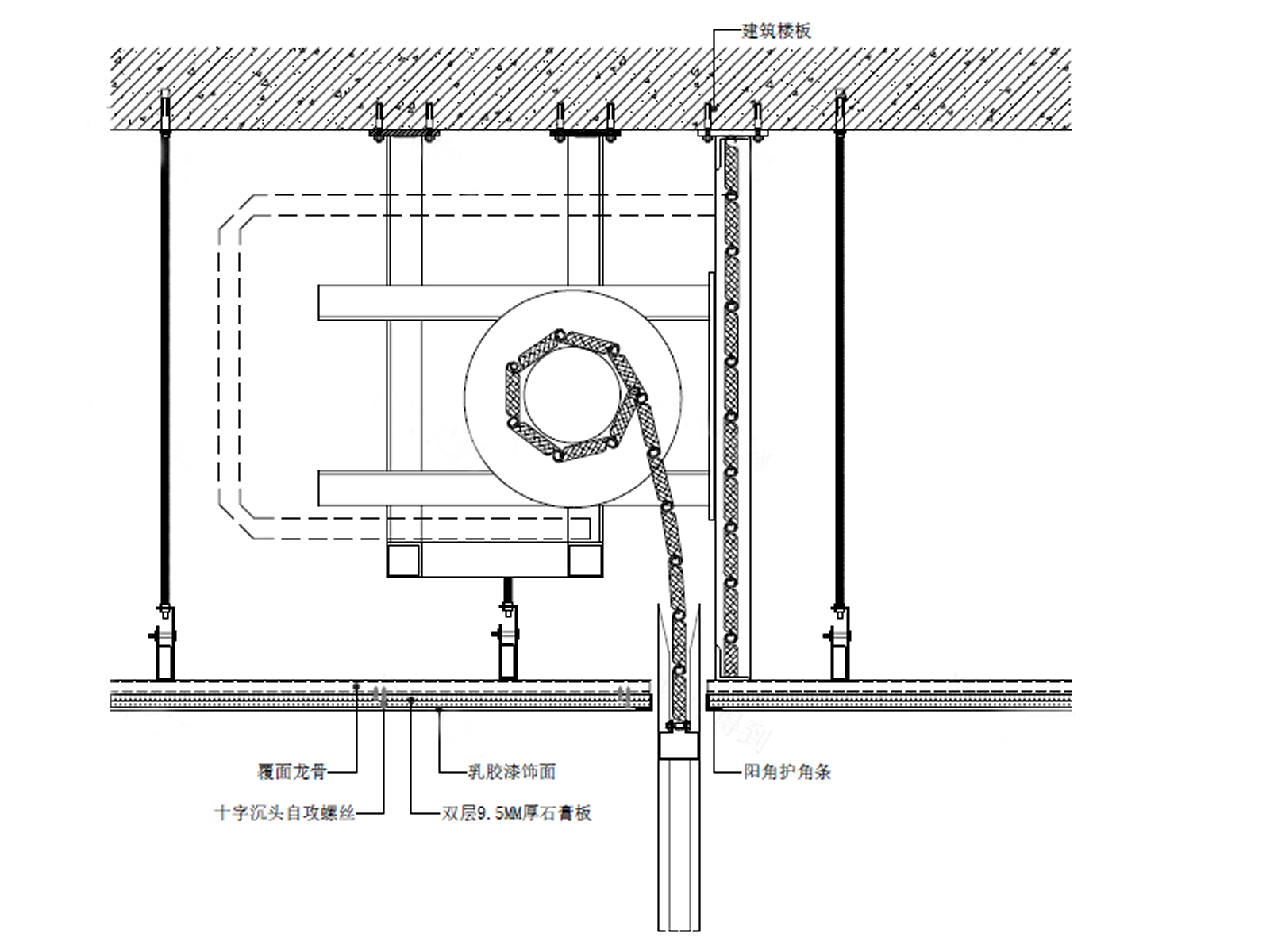 天花节点CAD+对应效果图