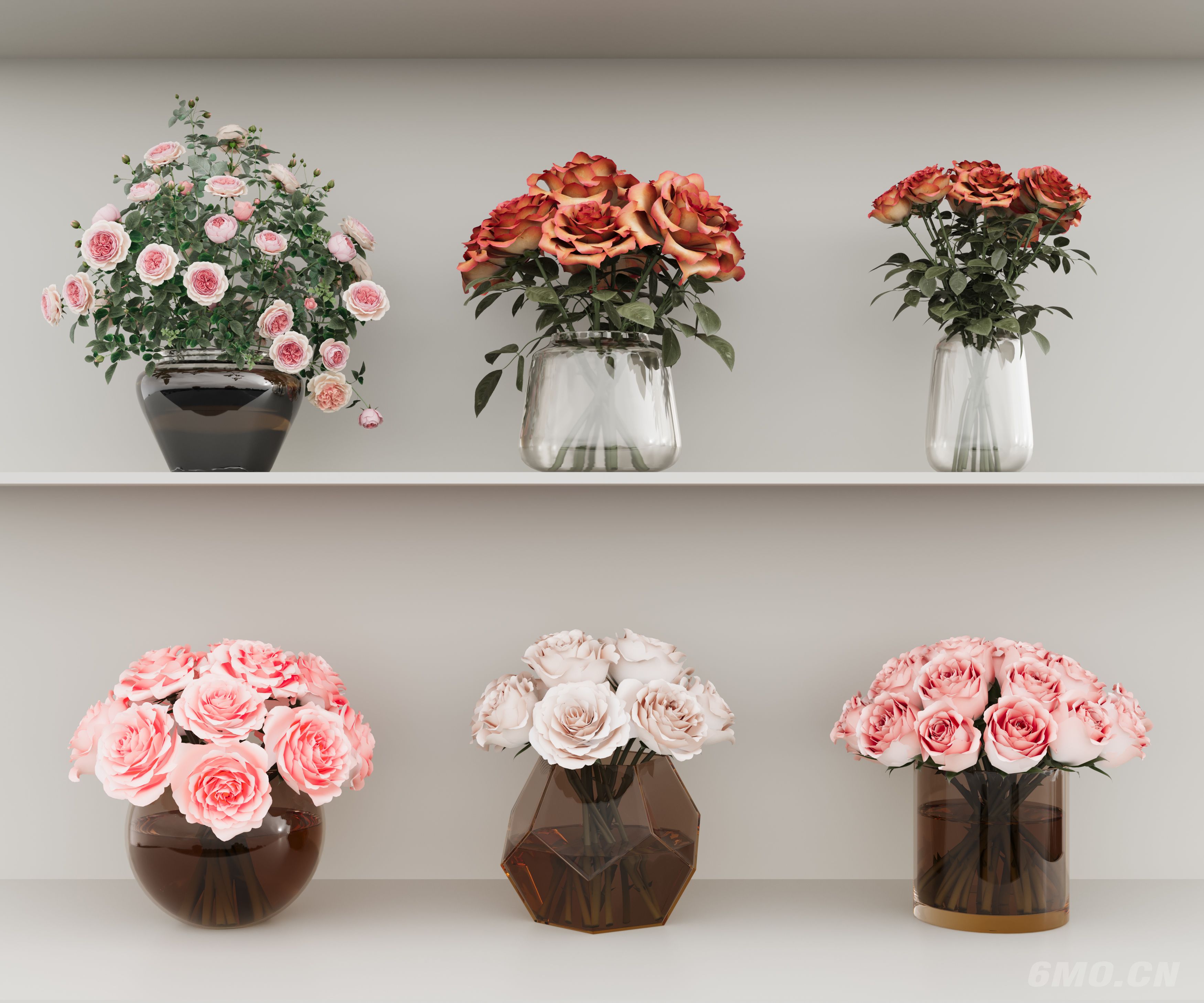 现代花瓶花艺组合 花瓶植物 花瓶花卉