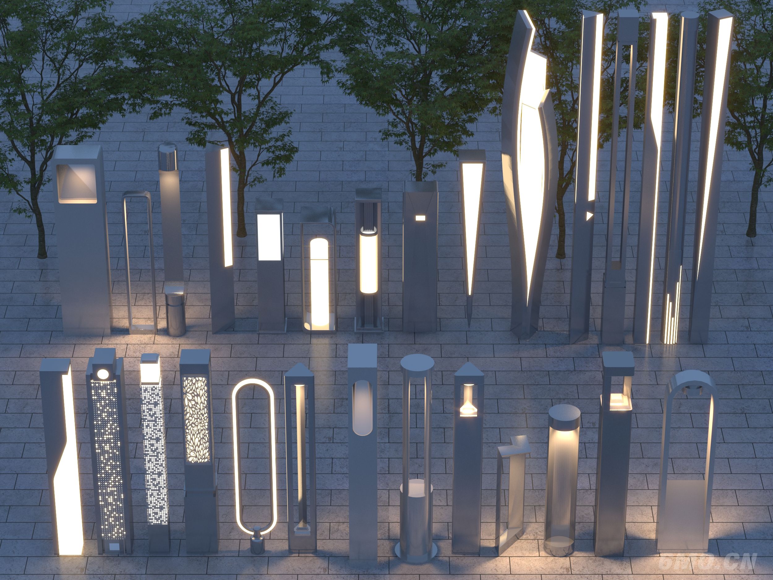 现代景观灯 庭院灯 路灯3D模型